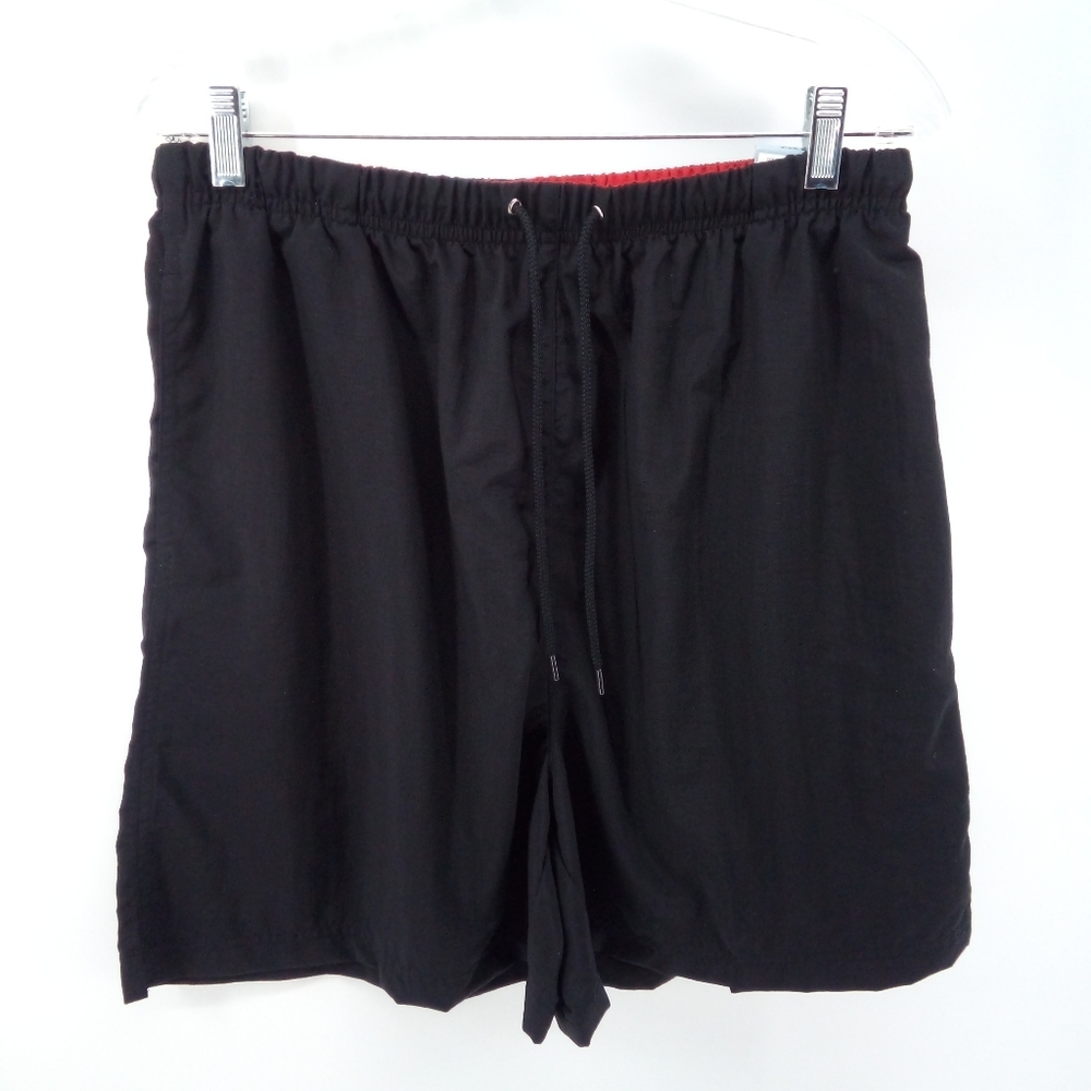 NWT Mountain Lake Black Nylon Sports Running Shorts L Drawstring